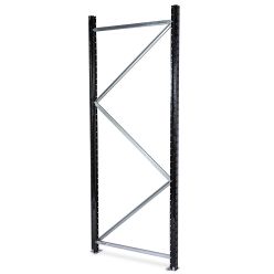 Seitenteil für Weitspannregal H3000 x T0800 mm - RAL9005 Jet black - Selbst zusammenstellen